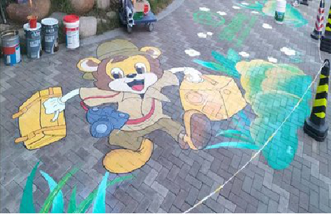 通许夏季画地面彩绘会遇到的问题