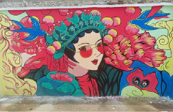 通许墙体彩绘-网红墙