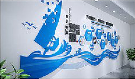通许海浪主题文化墙如何设计?